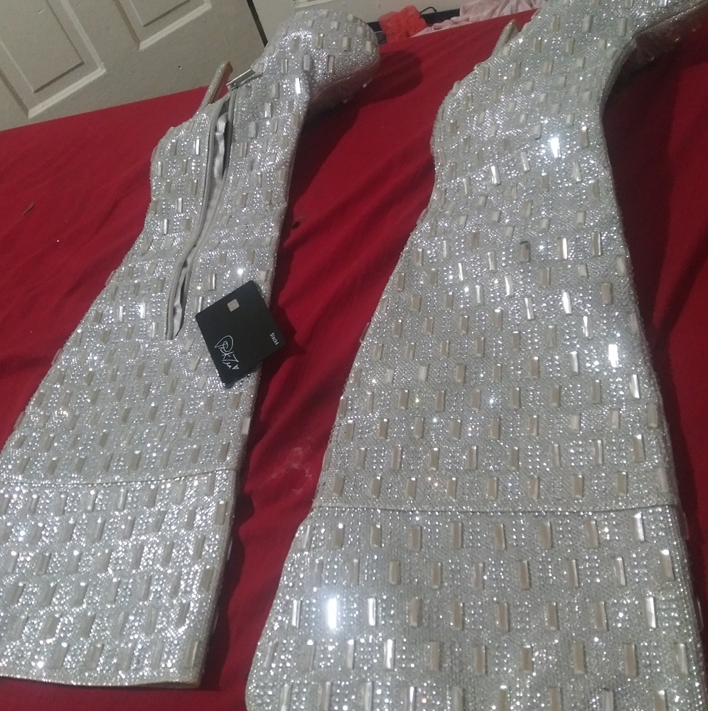 Rhinestone embellished boots - Picture 1 of 1